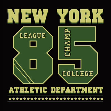 New York typography, t-shirt graphics - vector