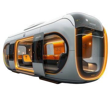 recommend clip art: Futuristic train isolated on a transparent background