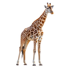 Naklejka premium Giraffe isolated on a transparent background