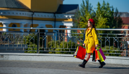 autumn shopaholic girl embraces fall fashion. shopaholic girl navigates fall sales and trends....