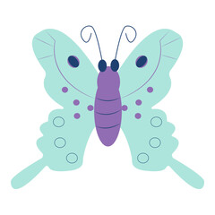 Cute Cartoon Butterfly with Flat Style. Vector Illustration Design.