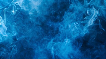 Obraz premium Mesmerizing Abstract Blue Smoke Concept with Swirling Wispy Patterns