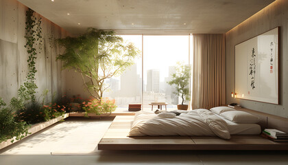 Fototapeta premium Interior of a bedroom