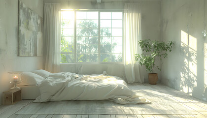 Fototapeta premium Interior of a bedroom