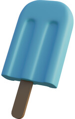 Summer Holiday 3d element icecream  isolated on Transparent Background