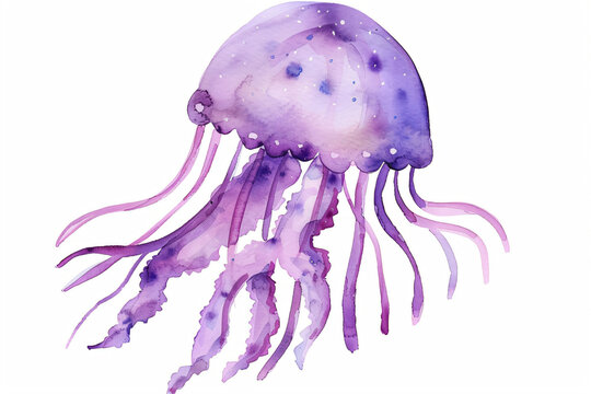 recommend clip art: Watercolor Purple Jellyfish