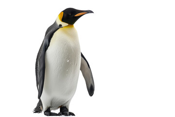 King penguin standing on black background