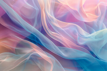 Abstract Flowing Shapes in Pastel Colors with Gentle Curves
