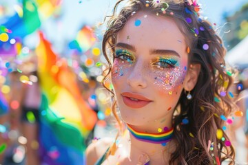Celebrate Pride Colorful Portrait