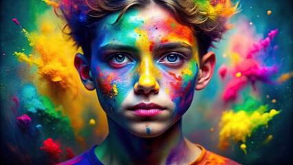 Colorful and imaginative depiction of a young person symbolizing mental health awareness