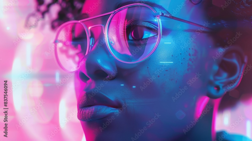 Poster blurred abstract background with vibrant colors - completely blurred abstract background with shades