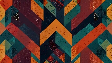Retro seamless pattern. Trendy colors and texture Generative AI 