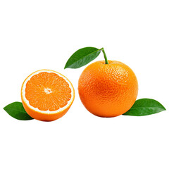 orange with leaves