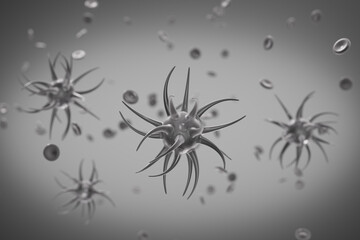 3d rendering virus concept picture