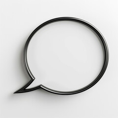 speech bubble on white background, Ai generated Images