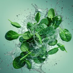Photo of a fresh spinach