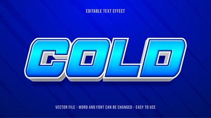 Editable text effect ice cold mock up