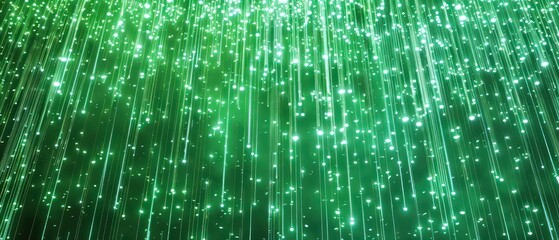 pastel green rain lines text on a dark green, dotted backdrop, creating a serene, mysterious atmosphere