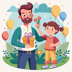 happy father's day illustration

