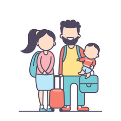 A father with a beard and his daughter