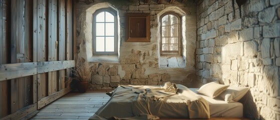 Architectural bedroom Medieval Fortress