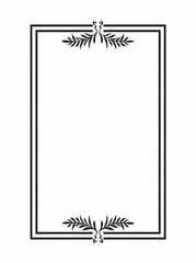 Obraz premium Simple Decorative Border Frame: Blank Page Template