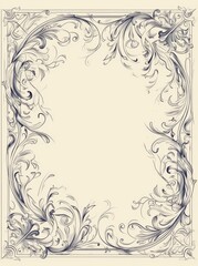Simple Decorative Border Frame: Blank Page Template