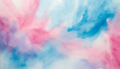 oft pastel hues of pink and blue blend seamlessly in this abstract watercolor painting, creating a dreamy, soothing background perfect for wallpapers, adding a touch of elegance and tranquility to any