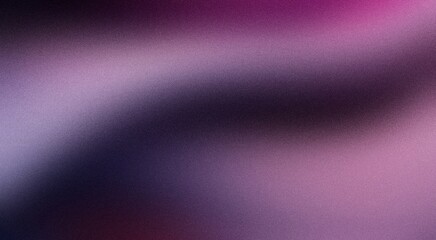 Grainy gradient background purple magenta black abstract glowing color wave black backdrop, noise texture banner poster header design