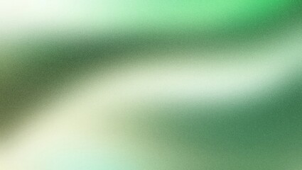 Grainy gradient background green white abstract glowing color wave black backdrop, noise texture banner poster header design