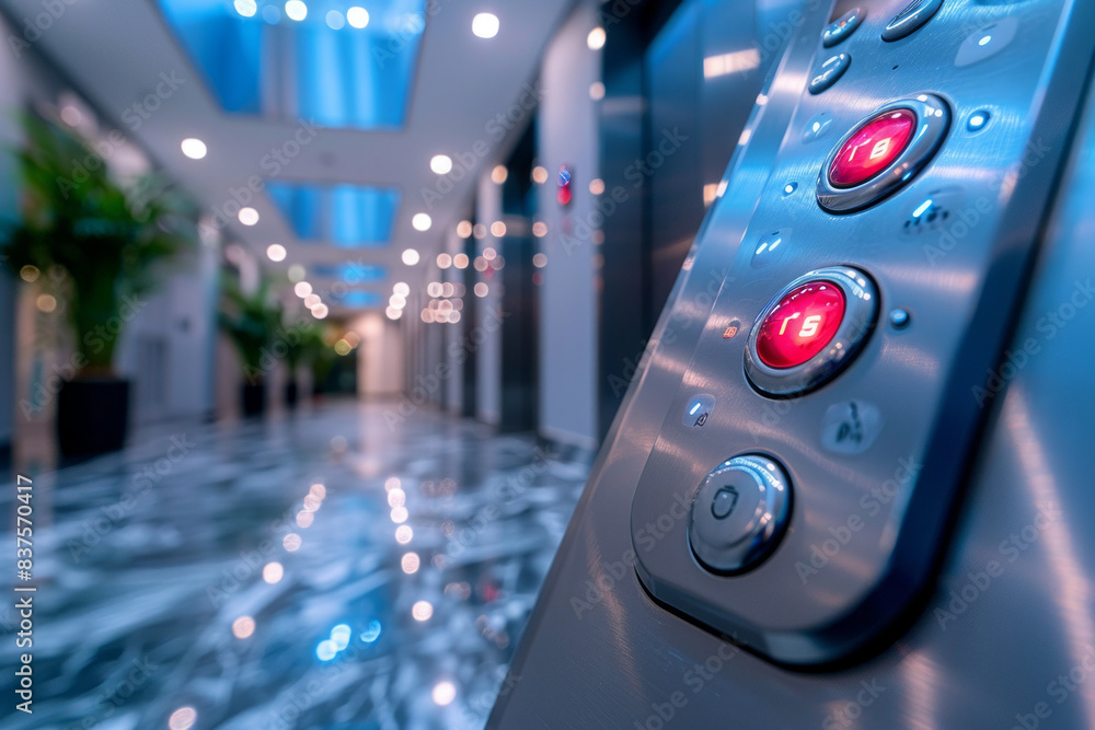 Aufkleber scan the smart card to select your destination floor. secure elevator systems for condos or office b
