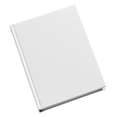 Minimalist empty white book cover. Ideal for mockups, presentations, and design projects. Clean and simple layout for creative purposes., transparent background