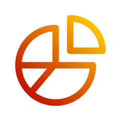 pie chart gradient icon
