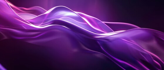 dark purple abstract moving smoothed lines with futuristic glowing effect 
