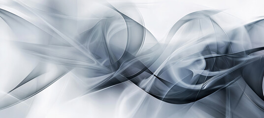 Abstract Gray Smoke Wave Background