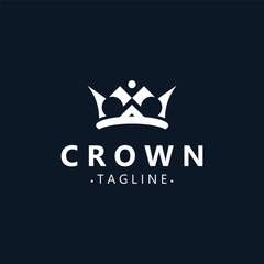 Crown logo vintage design. premium Crown king modern luxury brand element concept symbol