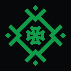 Obraz premium ceramic or tile designs with green and black background