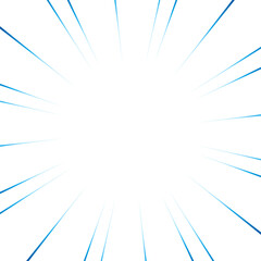 Obraz premium 青色のグラデーションの集中線
