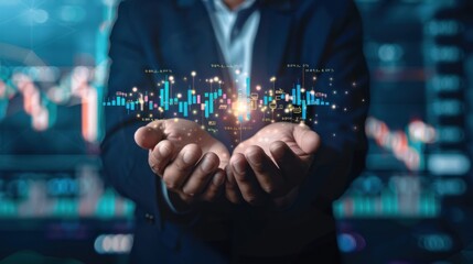 digital business technology investment graph represents prosperity business development