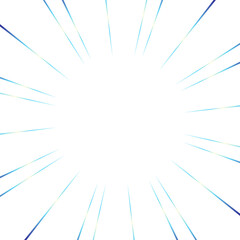 Obraz premium キラキラした青色のグラデーションの集中線