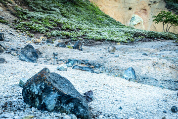 the various landscapes of a volcanic valley