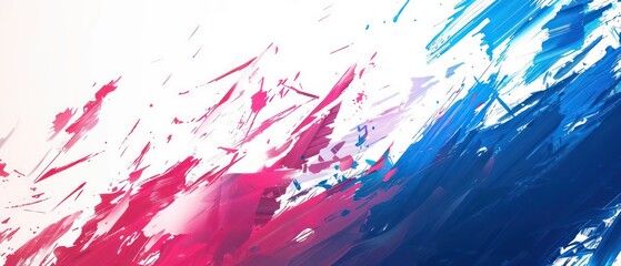 broken brushstroke neon-punk livestream overlay border template in the style of red blue  