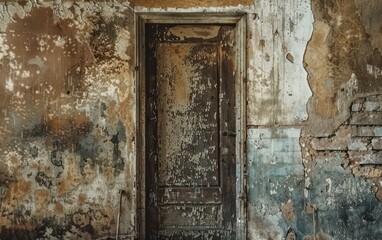 old door in old abandoned house