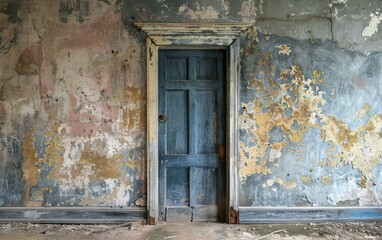old door in old abandoned house