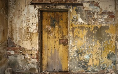 old door in old abandoned house