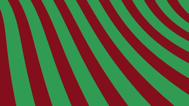 Striped green and red shape pattern illustration motion graphics background