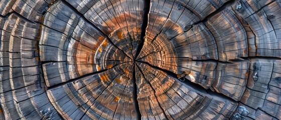 Old oak with a beautiful wooden texture