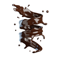 Chocolate Splash 3D Realistic