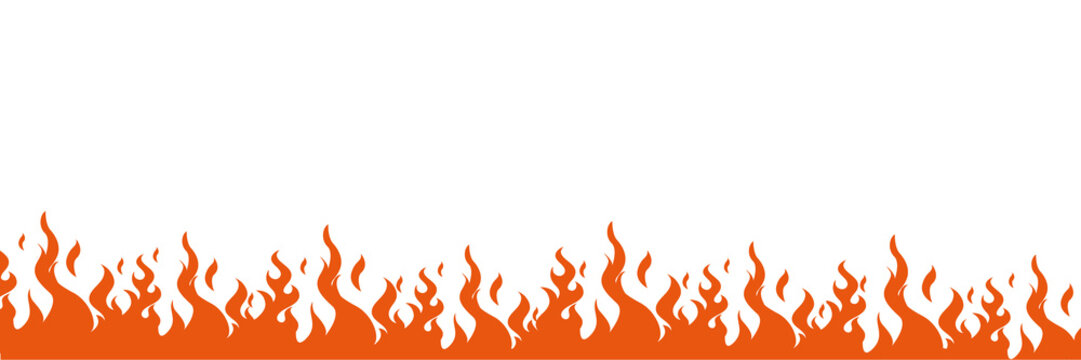 Fire flame flat cartoon style