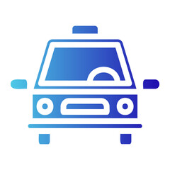 Taxi icon with glyph gradient style